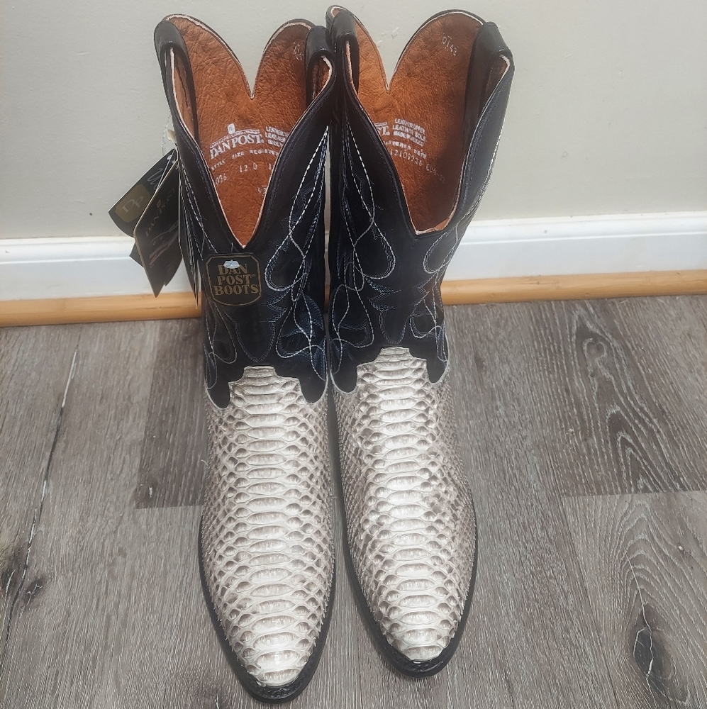 Dan Post Manning Mens Python Boots - Size 12D
